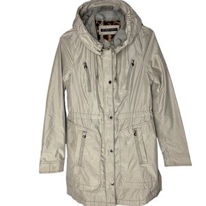 DAWN LEVY Cheetah Print Raincoat Beige Size S